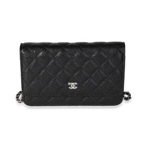 Chanel Black Quilted Caviar WOC